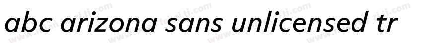 abc arizona sans unlicensed trial b字体转换